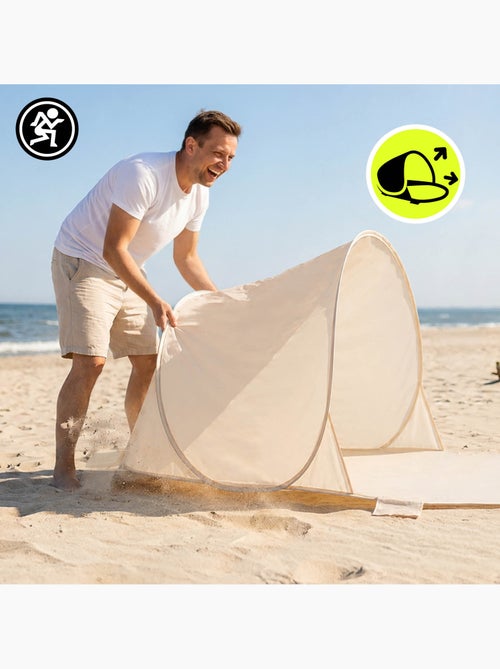 Tente de plage automontable pop-up hypermotion 200x130 cm avec sac - Kiabi Tente de plage automontable pop-up hypermotion 200x130 cm avec sac - Kiabi