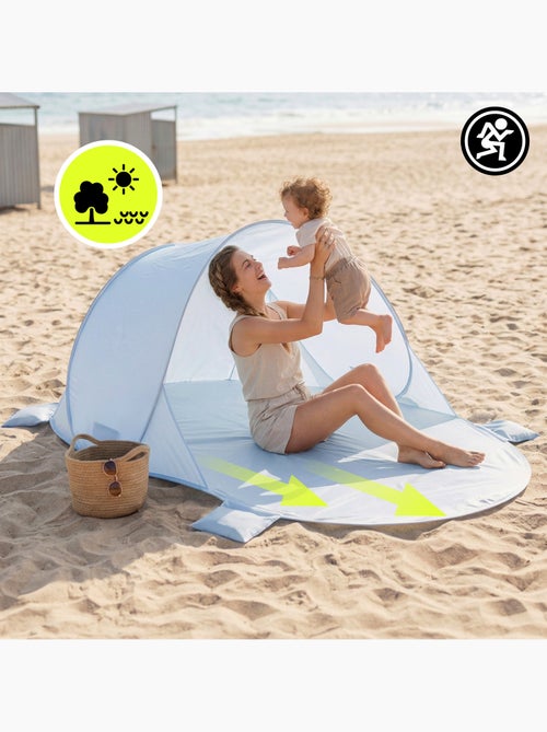 Tente de plage automontable pop-up hypermotion 200x130 cm avec sac - Kiabi Tente de plage automontable pop-up hypermotion 200x130 cm avec sac - Kiabi