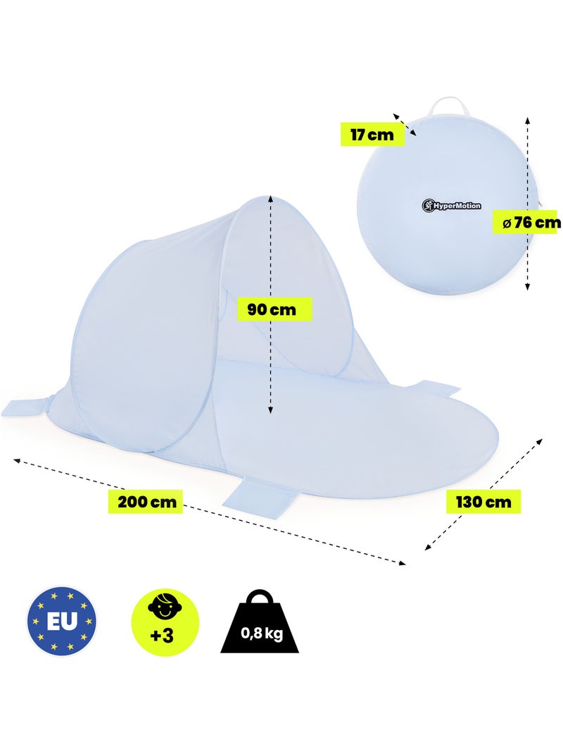 Tente de plage automontable pop-up hypermotion 200x130 cm avec sac Bleu - Kiabi
