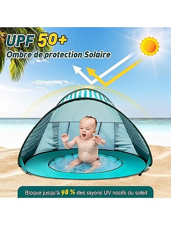 Tente de plage bébé avec mini piscine