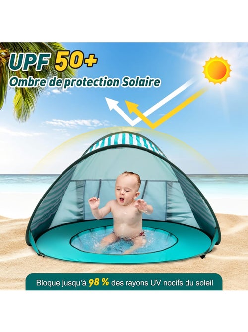 Tente de plage bébé avec mini piscine - Kiabi Tente de plage bébé avec mini piscine - Kiabi