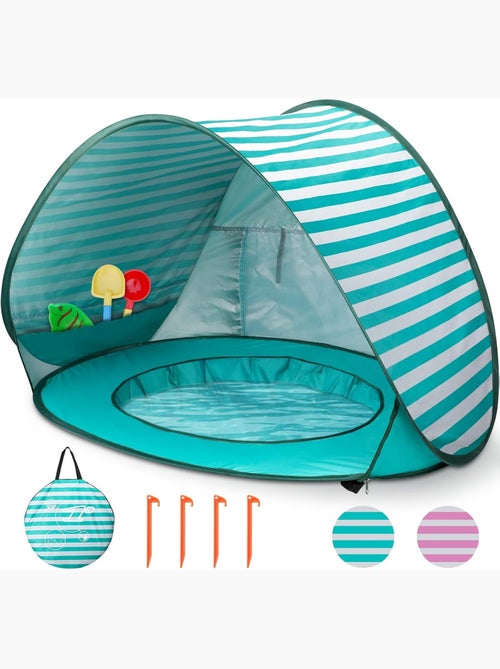 Tente de plage bébé avec mini piscine - Kiabi Tente de plage bébé avec mini piscine - Kiabi