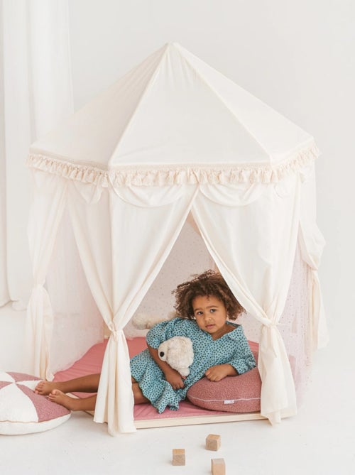 Tente d'intérieur Boho en forme de pavillon avec tapis de jeu - Kiabi