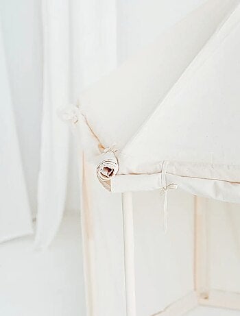 Tente d'intérieur Canvas en forme de pavillon avec tapis de jeu