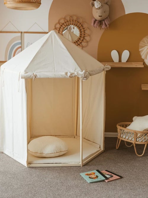 Tente d'intérieur Canvas en forme de pavillon avec tapis de jeu - Kiabi