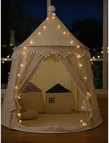 Tente Enfant Château de Fée avec tapis - rose