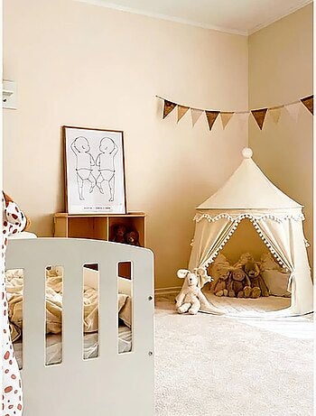 Tente Enfant Château de Fée avec tapis - rose