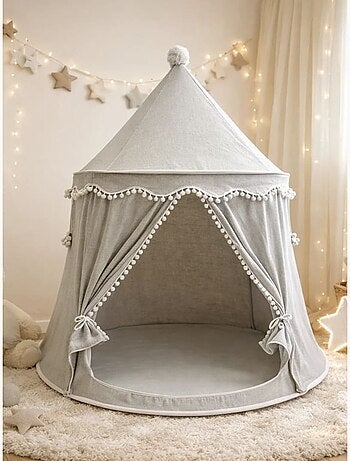 Tente Enfant Château de Fée avec tapis - rose
