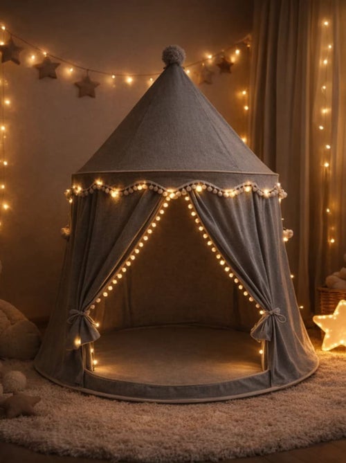 Tente Enfant Château de Fée avec tapis - gris - Kiabi