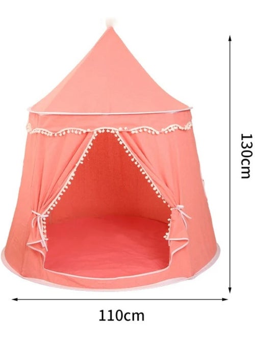 Tente Enfant Château de Fée avec tapis - rose - Kiabi