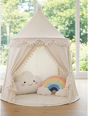 Tente enfant château de fée avec tapis