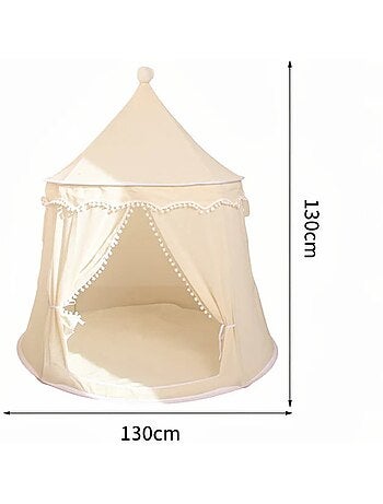 Tente enfant château de fée avec tapis