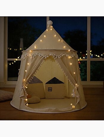 Tente enfant château de fée avec tapis