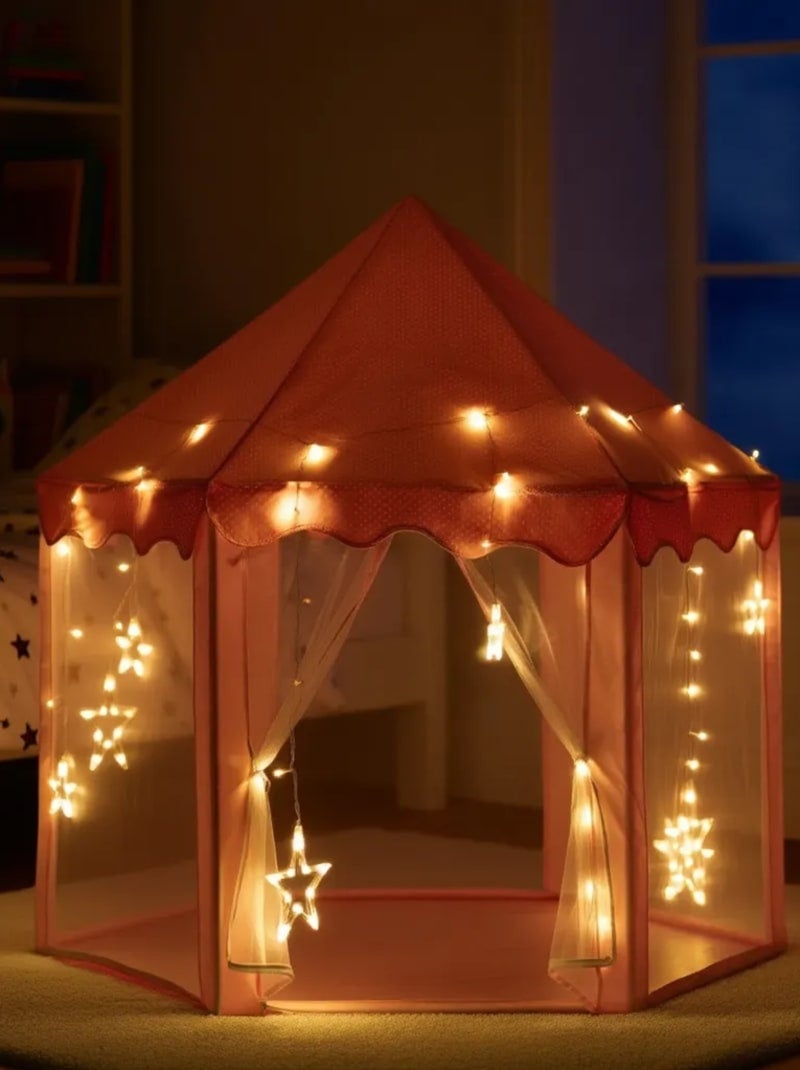 Tente enfant Hexagonale avec moustiquaires Rose - Kiabi