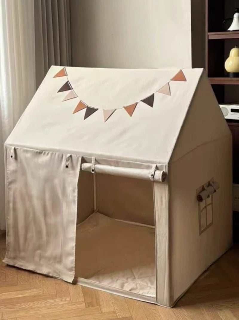 Tente maison de jeu d'intérieur coton pour enfant Beige - Kiabi