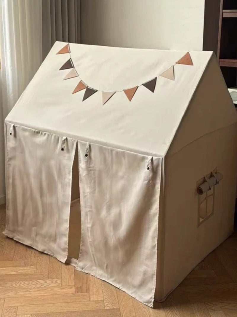 Tente maison de jeu d'intérieur coton pour enfant Beige - Kiabi