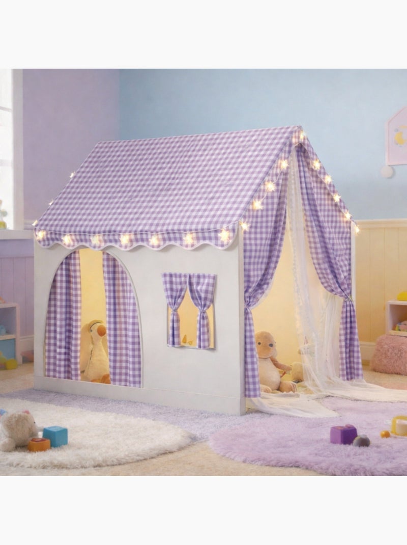 Tente maison de jeu d'intérieur enfant Blanc Violet - Kiabi