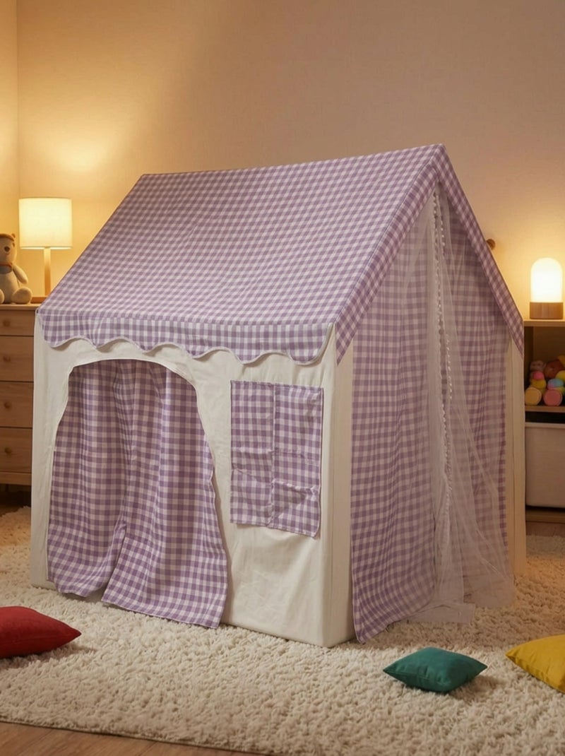 Tente maison de jeu d'intérieur enfant Blanc Violet - Kiabi