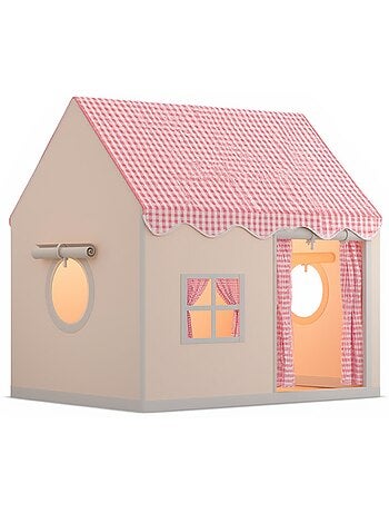 Tente maison enfant avec guirlande