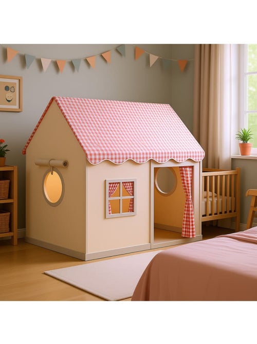 Tente maison enfant avec guirlande - Kiabi Tente maison enfant avec guirlande - Kiabi