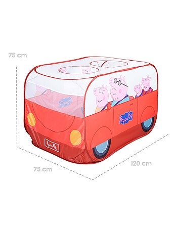 Tente Pop-Up en forme de voiture pour enfant 'Peppa Pig' - ROBA