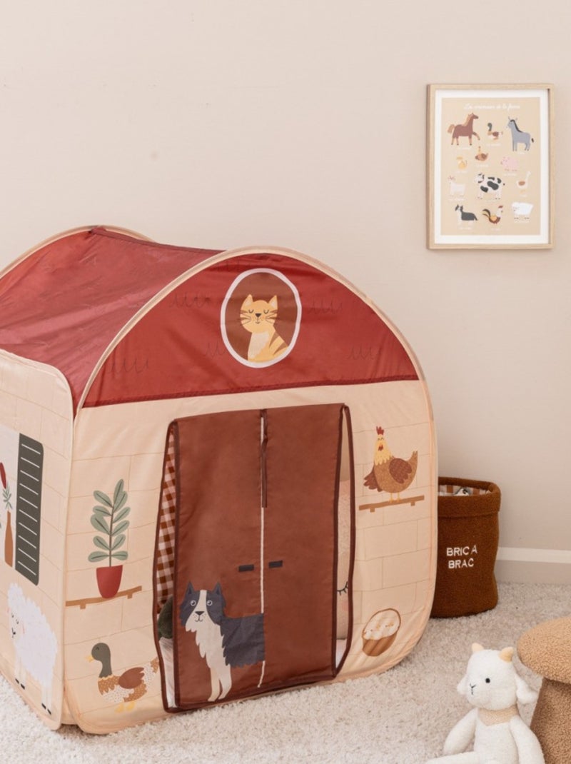 Tente pop up Maison Ferme Rouge - Kiabi