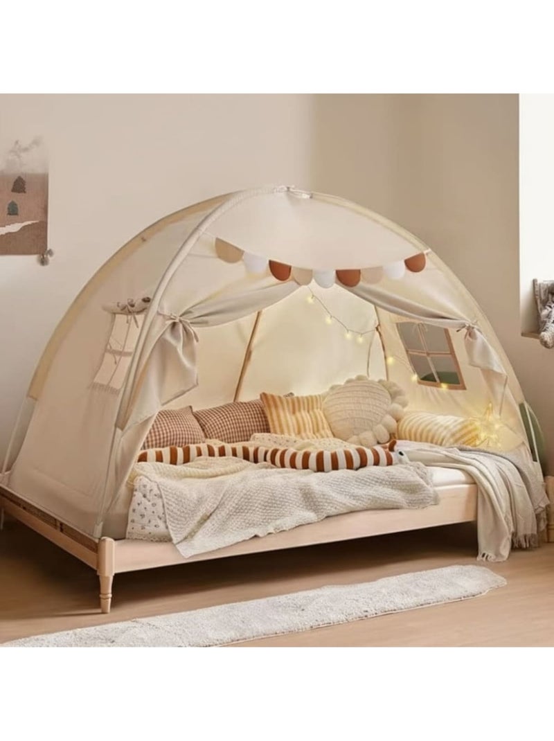Tente pour lit Enfant 3‑en‑1 Beige - Kiabi