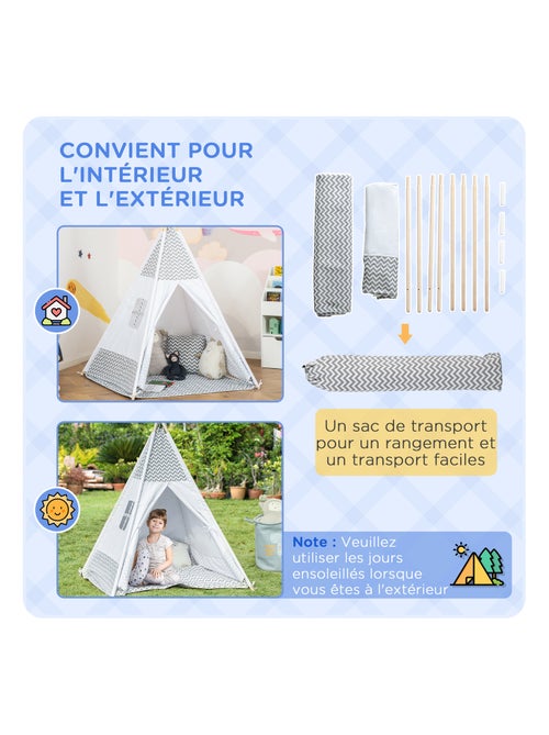 Tente teepee indien pour enfant - Kiabi