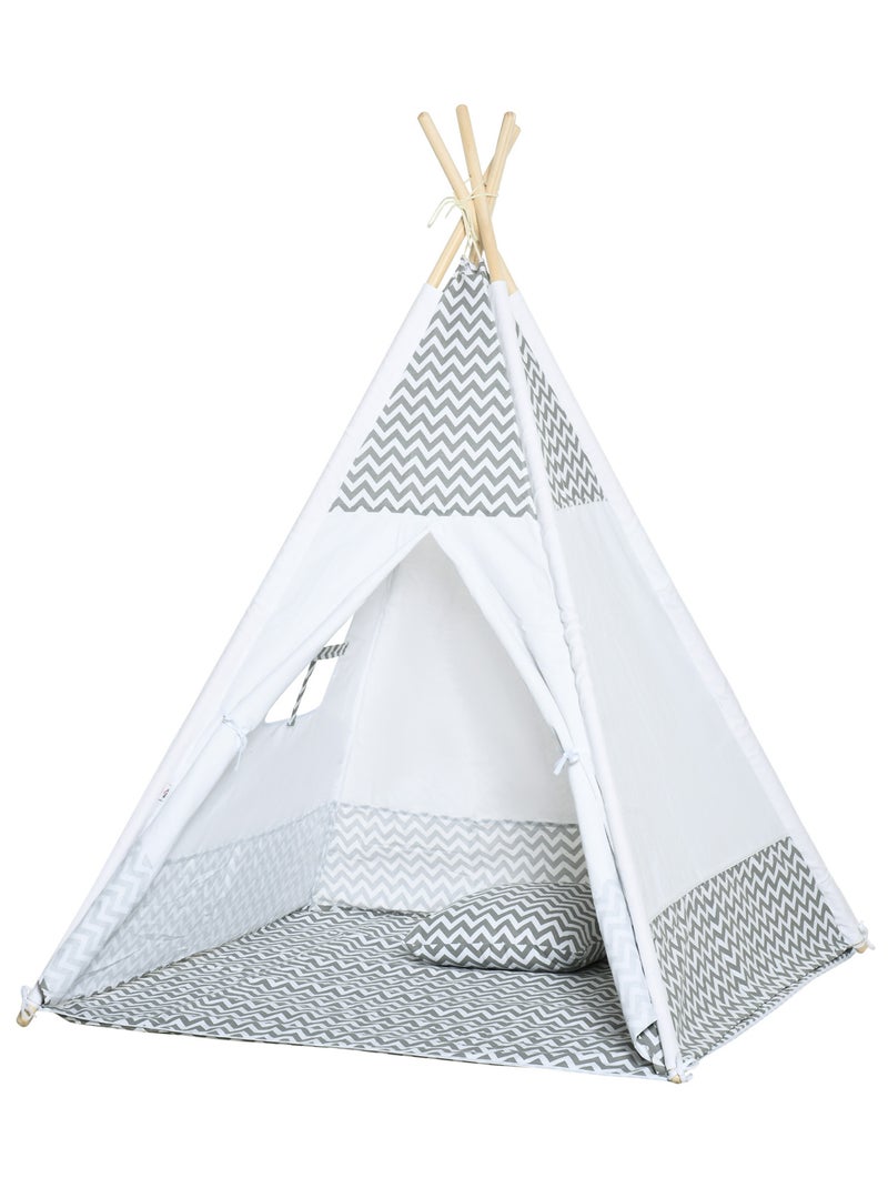 Tente teepee indien pour enfant style graphique Gris - Kiabi