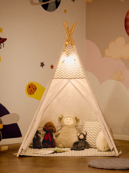 Tente teepee indien pour enfant style graphique - Kiabi
