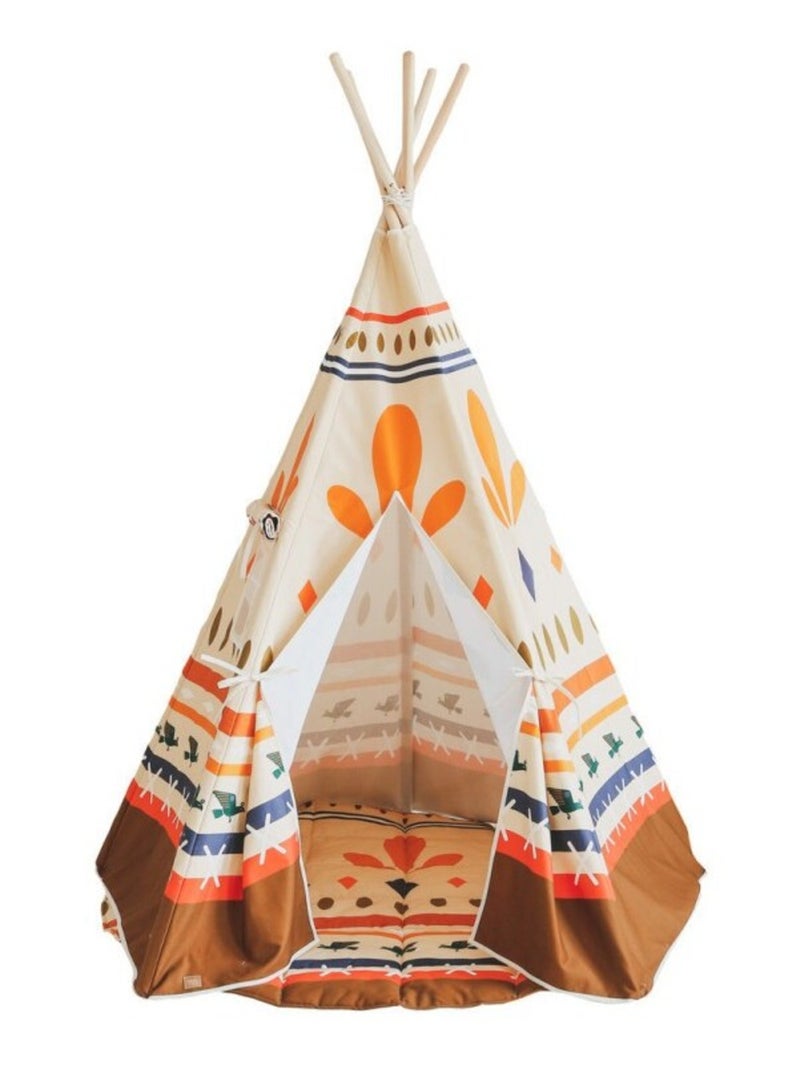 Tente Tipi Ambiance colorée en coton Beige - Kiabi