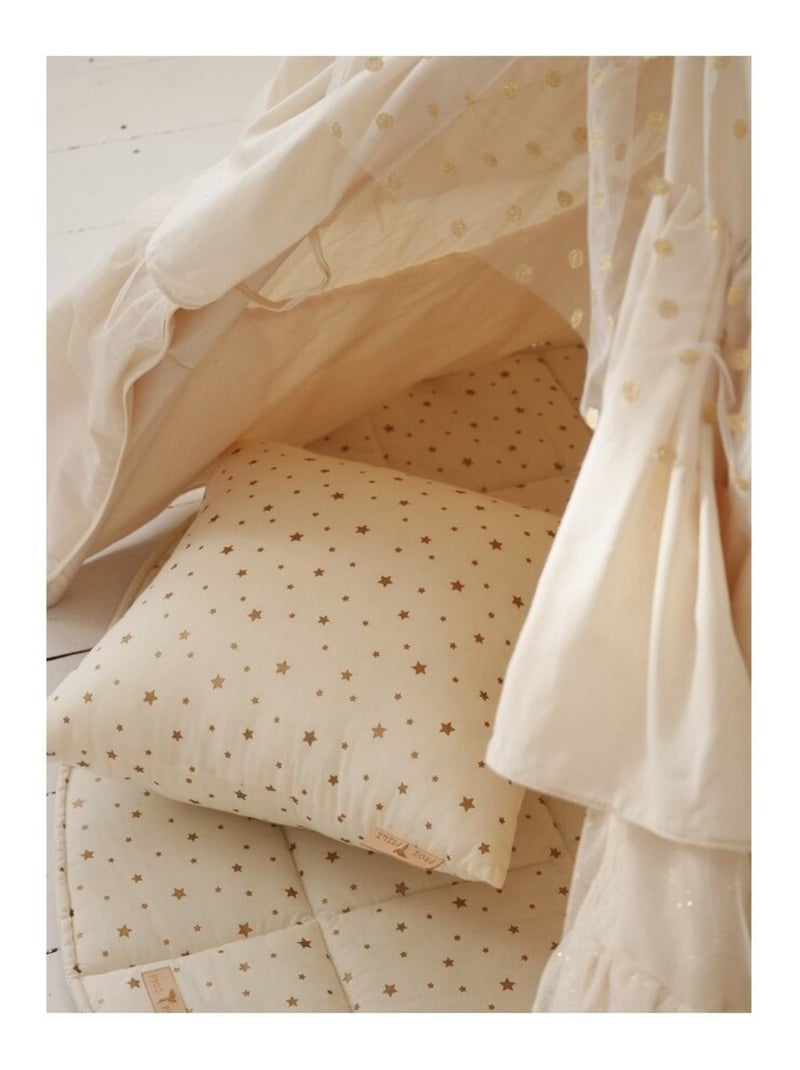 Tente Tipi avec franges et tapis Boho en coton Caramel Beige - Kiabi