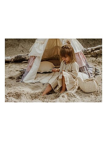 Tente Tipi avec franges et tapis Powder Frills en coton et