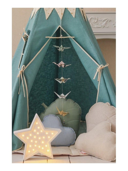 Tente Tipi avec guirlande Etoile en lin - Kiabi