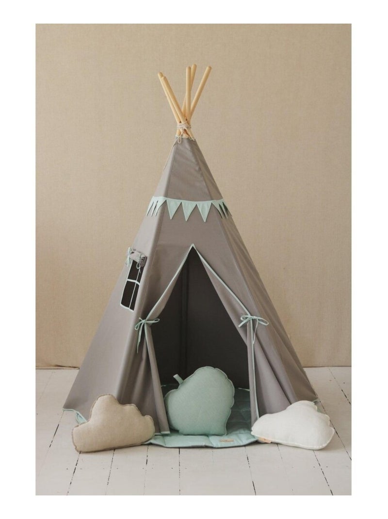 Tente Tipi avec guirlande Menthe en coton Vert - Kiabi