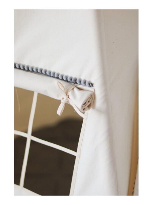 Tente Tipi avec Pompoms en coton - Kiabi