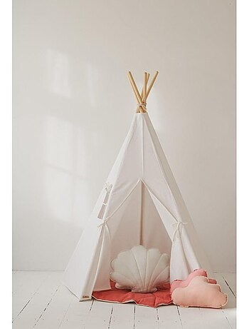 Tente Tipi en tissu blanc cassé – Lemon8store