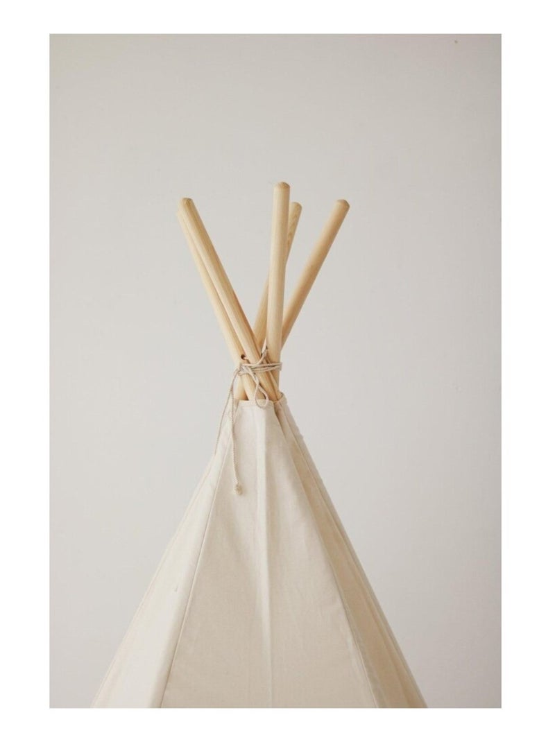 Tente Tipi avec tapis en coton Beige - Kiabi
