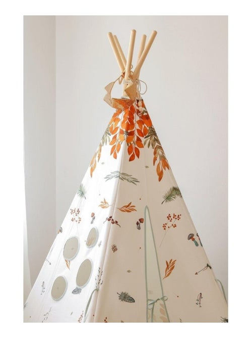 Tente Tipi avec tapis Forest Friends en coton - Kiabi