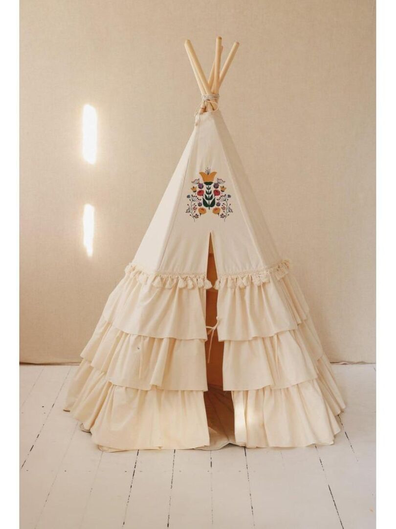 Tente Tipi Avec Tapis Honey Beige Jaune Moi Mili N A Kiabi