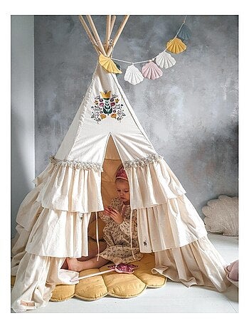 Tente Tipi avec tapis Honey en coton