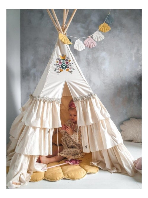 Tente Tipi avec tapis Honey  en coton - Kiabi