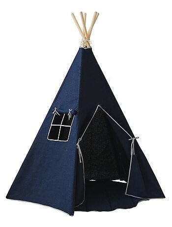 Tente Tipi avec tapis Marine en lin