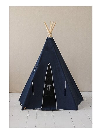 Tente Tipi avec tapis Marine en lin
