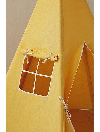 Tente Tipi avec tapis Miel Jaune