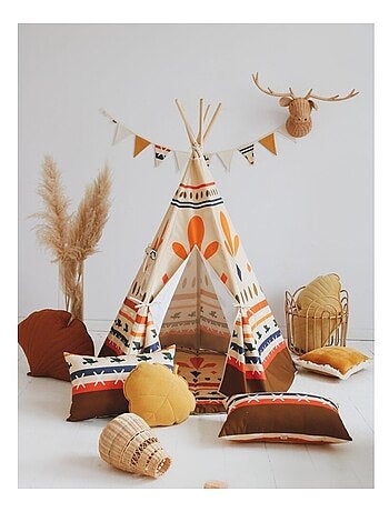 Tente Tipi avec tapis Native vibe en coton