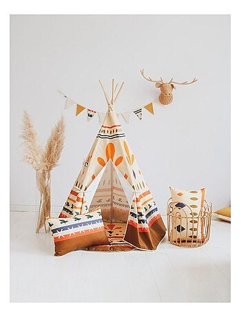 Tente Tipi avec tapis Native vibe en coton