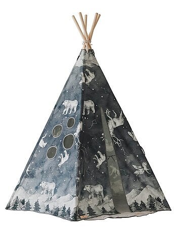 Tente Tipi avec tapis Night Sky en coton