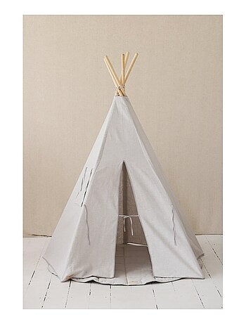 Tente Tipi avec tapis Pigeon en lin