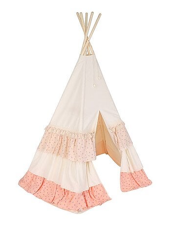 Tente Tipi avec volants en coton